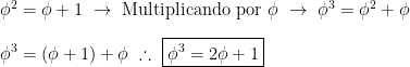 Se Φ é o numero real positivo tal que Φ^2 = Φ +1 Gif