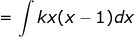 kx(x 1)dx