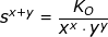 \small s^{x+y}=\frac{K_O}{x^x\cdot y^y}