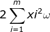 2\sum_{i=1}^{m}xi^{2}\omega