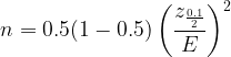 n=0.5(1-05)(#) n =