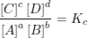 \small \frac{\left [C \right ]^c\left [D \right ]^d}{\left [A \right ]^a\left [B \right ]^b}=K_c