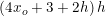 \small \left (4x_o+3+2h \right )h