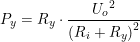 \small P_{y}=R_y\cdot \frac{{U_o}^2}{\left (R_i+R_y \right )^2}