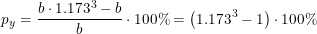 \small p_y=\frac{b\cdot 1.173^3-b}{b}\cdot 100\%=\left (1.173^3-1 \right )\cdot 100\%