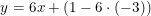 \small y=6x+\left ( 1-6\cdot (-3) \right )