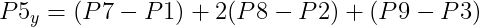 P5{_y}=(P7-P1)+2(P8-P2)+(P9-P3)