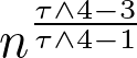 n^{\frac{\tau\wedge 4 -3}{\tau\wedge 4 -1}}