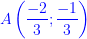 \bg_white \large {\color{Blue} A\left ( \frac{-2}{3};\frac{-1}{3} \right )}