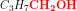 \small C_3H_7\mathbf{{\color{Red} CH_2OH}}