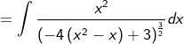 =\int \frac{x^2}{\left(-4\left(x^2-x\right)+3\right)^{\frac{3}{2}}}dx