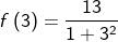 f\left(3\right)=\frac{13}{1+3^2}
