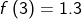 f\left(3\right)=1.3