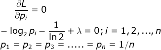 =0 log2 p, _ _ +x = 0;i = 1, 2, , n In 2