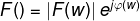 F()=\left | F(w) \right |e^{j\varphi (w)}