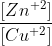 \frac{[Zn^{+2}]}{[Cu^{+2}]}
