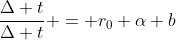 frac{Delta t}{Delta t} = r_{0} alpha b