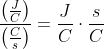 \frac{\left ( \frac{J}{C} \right )}{\left ( \frac{C}{s} \right )}=\frac{J}{C}\cdot \frac{s}{C}