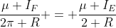frac{mu I_{F}}{2pi R} = frac{mu I_{E}}{2 R}