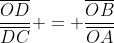 frac{overline{OD}}{overline{DC}} = frac{overline{OB}}{overline{OA}}