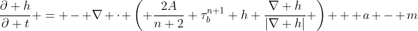 Equation of ice flow