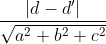 \frac{|d - d'|}{\sqrt{a^{2} + b^{2} + c^{2}}}