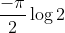 \frac{-\pi}{2} \log 2