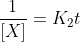 frac{1}{[X]}=K_2t+frac{1}{[X]_0}