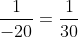 frac{1}{-20}=frac{1}{30}+frac{1}{D_i}