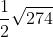 \frac{1}{2} \sqrt{274}