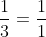 frac{1}{3}=frac{1}{1+n_B}