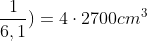 M_{taca}(frac{3}{19,3}+frac{1}{6,1})=4cdot2700cm^{3}