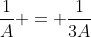 frac{1}{A} = frac{1}{3A}+frac{1}{p_L}