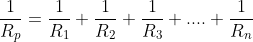 Equivalent resistance formula for parallel resistance