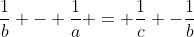 frac{1}{b} - frac{1}{a} = frac{1}{c} -frac{1}{b}