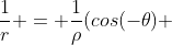 frac{1}{r} = frac{1}{ho}(cos(-	heta) + isen(-	heta))