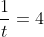 t+frac{1}{t}=4