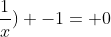 (x^{2} +frac{1}{x^{2}})+2(x+frac{1}{x}) -1= 0