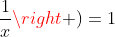left ( x +frac{1}{x}ight )=1