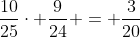 frac{10}{25}cdot frac{9}{24} = frac{3}{20}