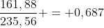 frac{161,88}{235,56} = 0,687