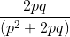 \frac{2pq}{(p^2 + 2pq)}