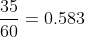 moles\;propanol = \frac{35}{60}=0.583\;moles