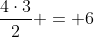 frac{4cdot3}{2} = 6