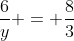 frac{6}{y} = frac{8}{3}