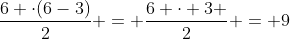 frac{6 cdot(6-3)}{2} = frac{6 cdot 3 }{2} = 9