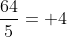 frac{64}{5}= 4+4-2.2.2.cos(POQ)