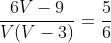 frac{6V-9}{V(V-3)}=frac{5}{6}