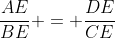 frac{AE}{BE} = frac{DE}{CE}