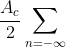 S_{WBFM}(f) = \frac{A_{c}}{2}\sum_{n=-\infty }^{\infty }J_{n}(\beta ) 